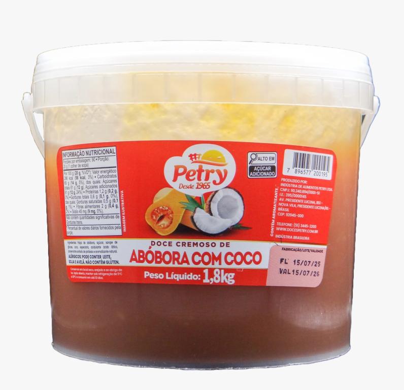 DOCE DE ABOBORA C/COCO PETRY 1,8KG
