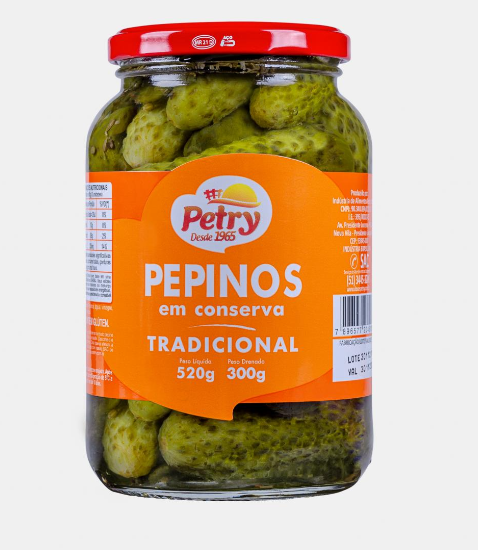 PEPINO EM CONSERVA PETRY TRADICIONAL 300G