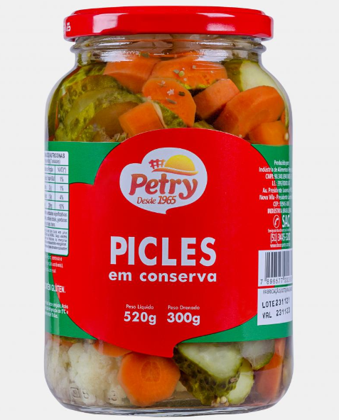 PICLES EM CONSERVA PETRY 300G