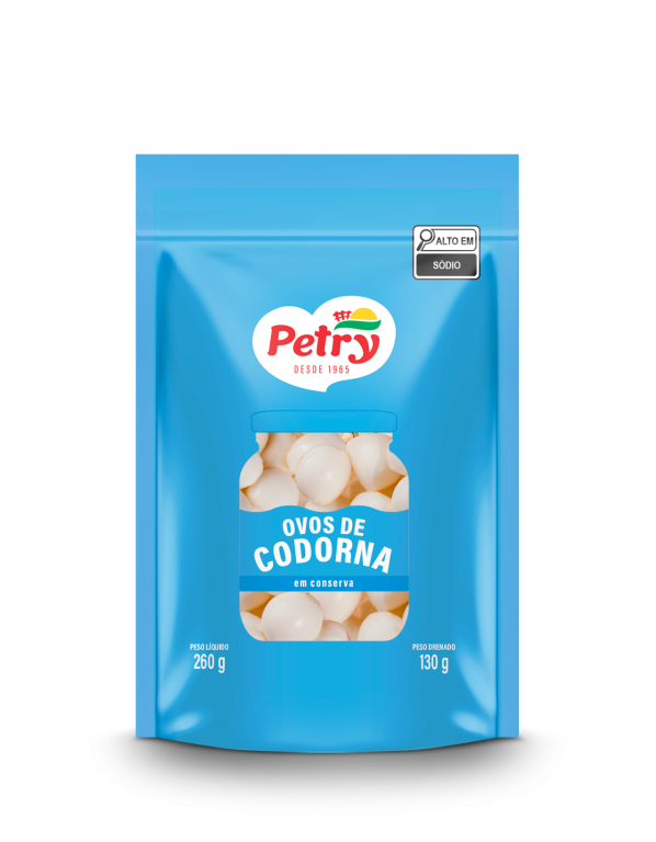 OVO DE CODORNA EM CONSERVA POUCH PETRY 130G