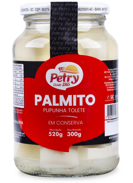 PALMITO PUPUNHA TOLETE PETRY 300G