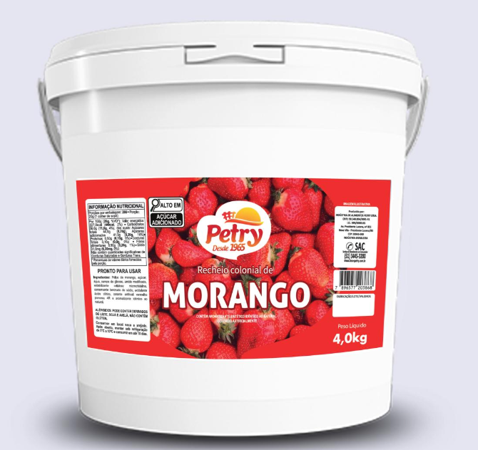 RECHEIO COLONIAL DE MORANGO PETRY 4KG