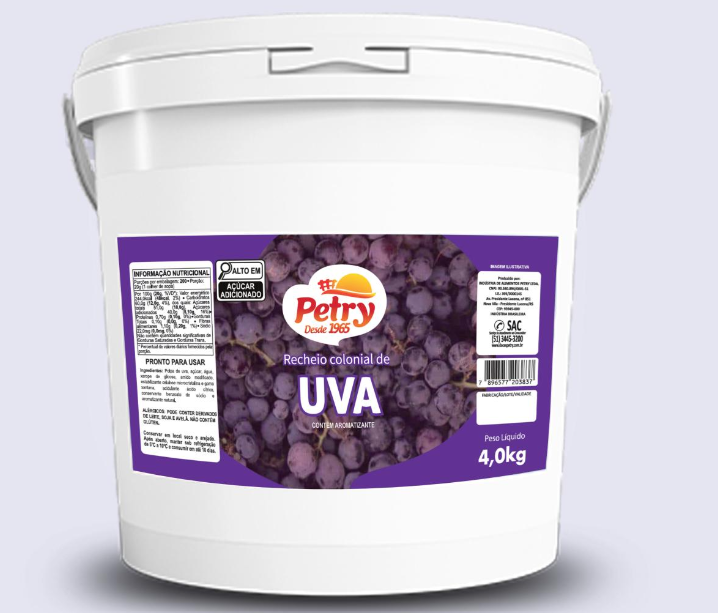 RECHEIO COLONIAL DE UVA PETRY 4KG