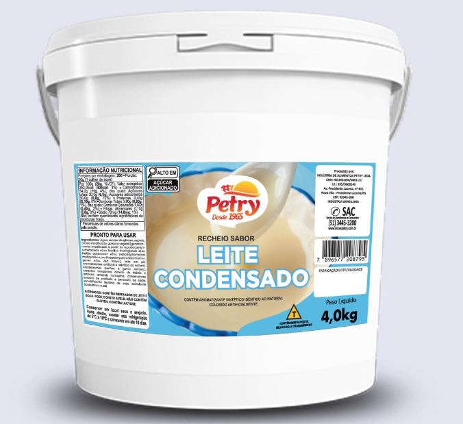RECHEIO SABOR LEITE CONDENSADO PETRY 4KG