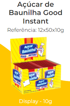 AÇUCAR DE BAUNILHA 12X50X10g