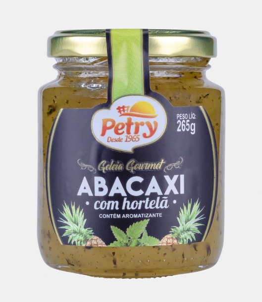 GELEIA DE ABACAXI COM HORTELA PETRY 265G