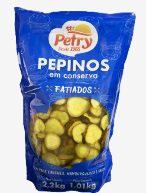 PEPINO FATIADO POUCH 1,01KG PETRY