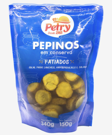PEPINO FATIADO POUCH 150G  PETRY