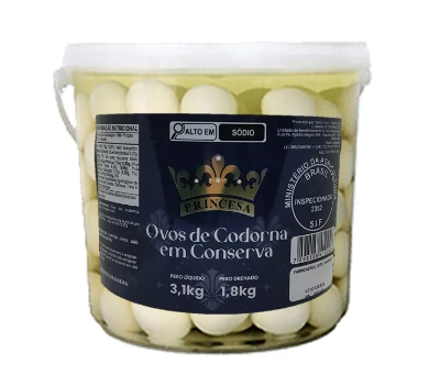 OVO DE CODORNA PRINCESA 1,8KG