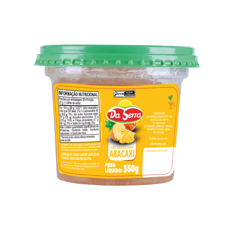 DOCE DE FRUTAS DA SERRA ABACAXI 350GR