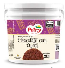 RECHEIO E COBERTURA SABOR CHOCOLATE COM AVELA PETRY 2K