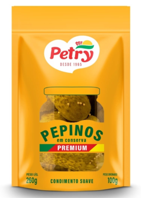 PEPINOS EM CONSERVA PETRY PREMIUM POUCH 100gr