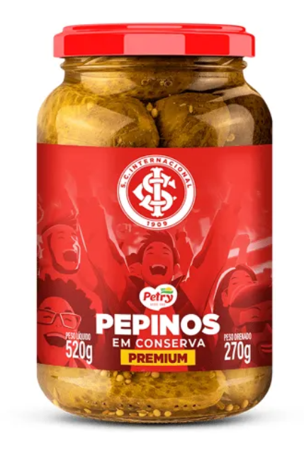 PEPINOS EM CONSERVA PREMIUM INTERNACIONAL PETRY 270GR