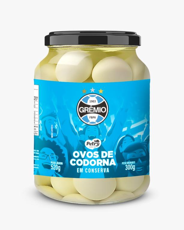 OVOS DE CODORNA EM CONSERVA GRÊMIO PETRY 300 GR