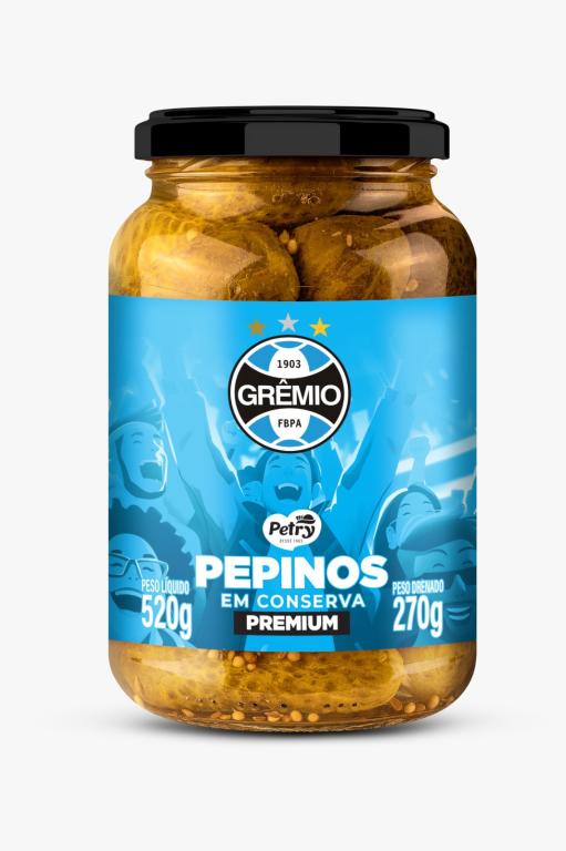 PEPINOS EM CONSERVA PREMIUM GRÊMIO PETRY 270GR