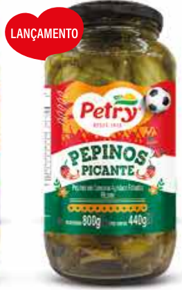 PEPINOS EM CONSERVA AGRIDOCE FATIADOS PICANTE PETRY 440GR