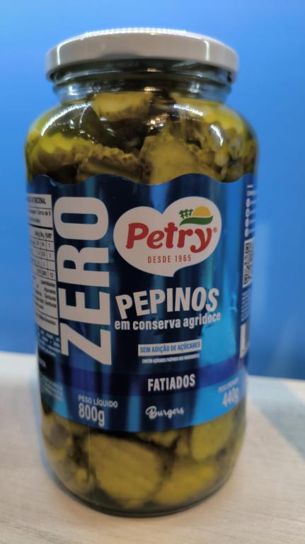 PEPINOS EM CONSERVA AGRIDOCE FATIADOS ZERO AÇUCAR PETRY 440 GR