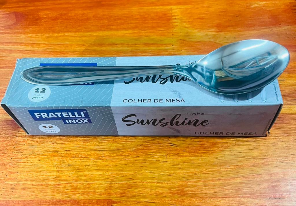 COLHER REFEIÇÃO INOX SUNSHINE  CX/12