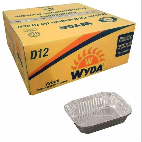 BANDEJA ALUMINIO 220ML D12 WYDA C/200