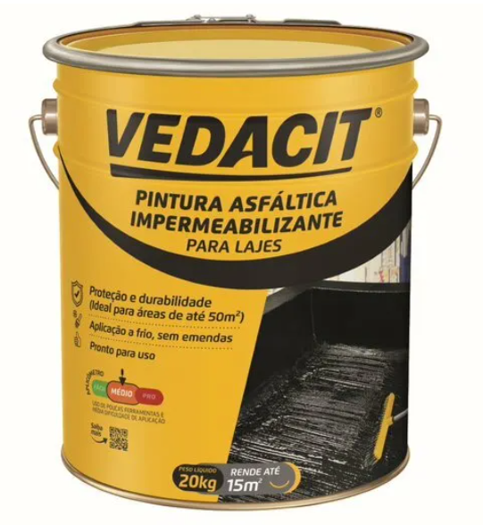 VEDACIT PINTURA ASFALTICABD 20 KG