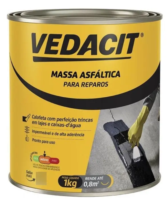 VEDACIT MASSA ASFALTICAREPARO CX 6 LT 1 KG