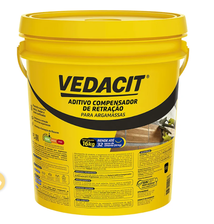 VEDACIT ADITIVO COMP RETRAÇAOBD 16 KG