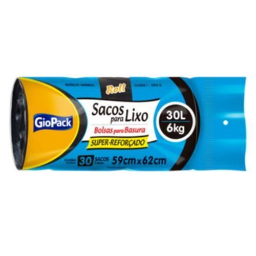 SACO LIXO ROLL REFORÇADO C/30UN 30L