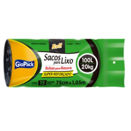 SACO LIXO ROLL REFORÇADO C/15 UN 100 L