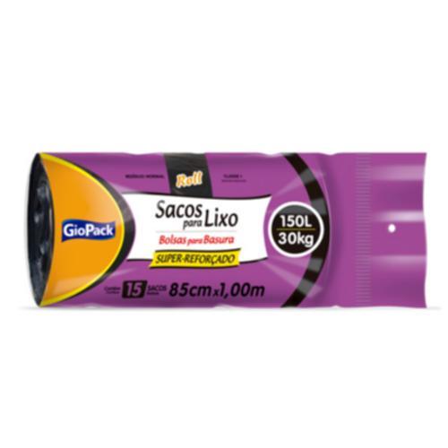 SACO LIXO ROLL REFORÇADO C/15 UN 150 L
