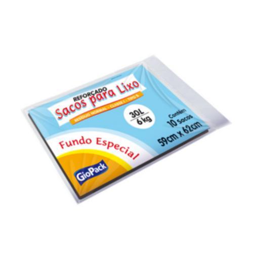 SACO LIXO ALMOFADA REFOR. C/10 UN 30 L