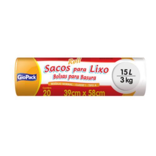 SACO LIXO ROLL BRANCO C/20 UN 15 L