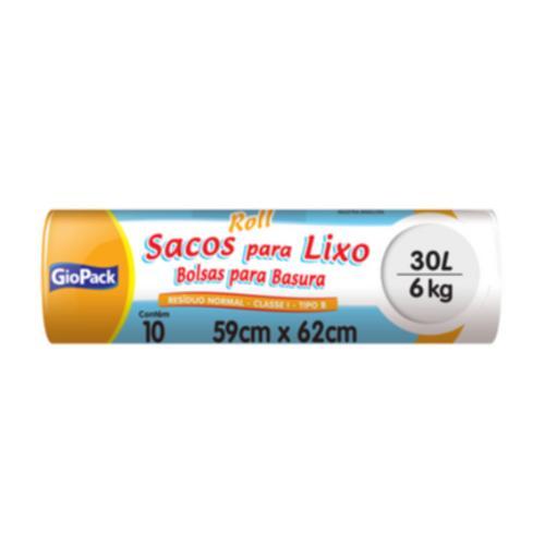 SACO LIXO ROLL BRANCO C/10 UN 30 L