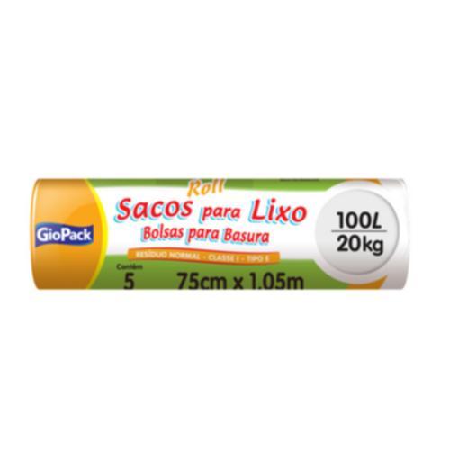 SACO LIXO ROLL BRANCO C/5 UN 100 L