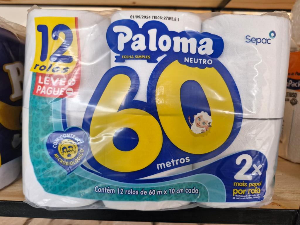 PAPEL HIG. 60M FL. SIMPLES 12UN