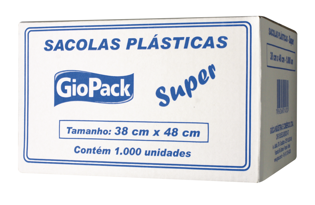 SACOLA BRANCA 38X48 1000UN SUPER 2 M 3,306GR