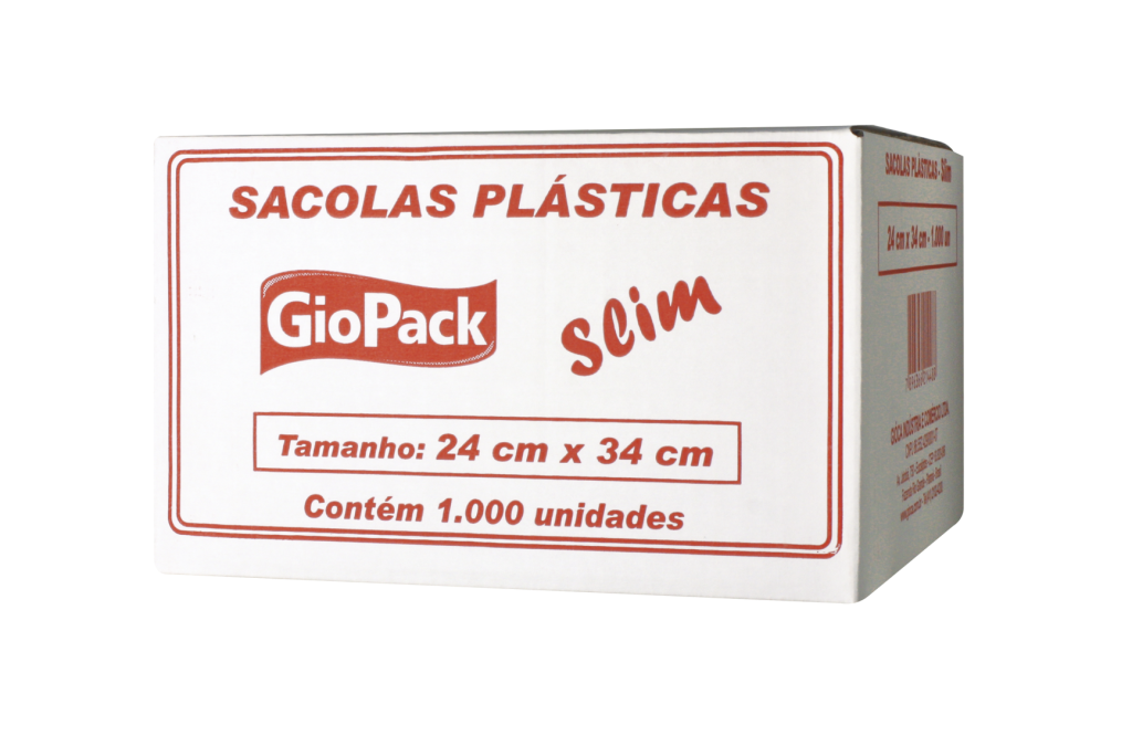 SACOLA BRANCA 24X34 1000UN SLIM 14M  1,030GR