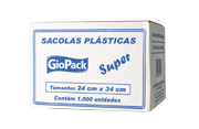 SACOLA BRANCA 24X34 1000UN SUPER 18M 1,325GR