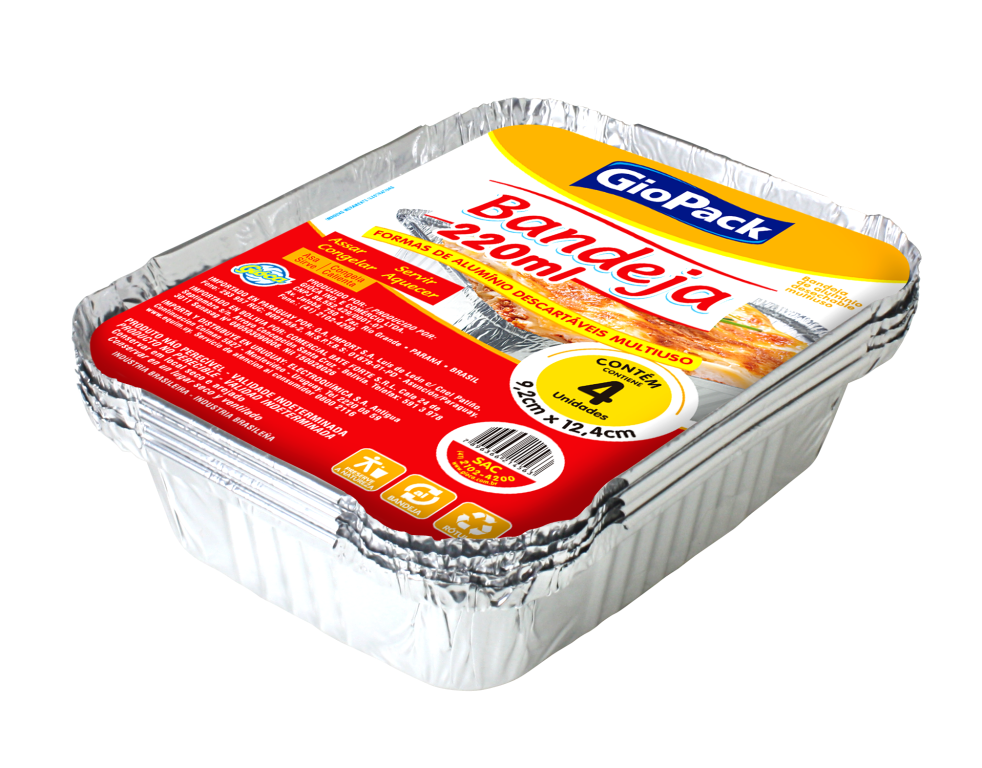 BANDEJA RETANG 220ML C/4