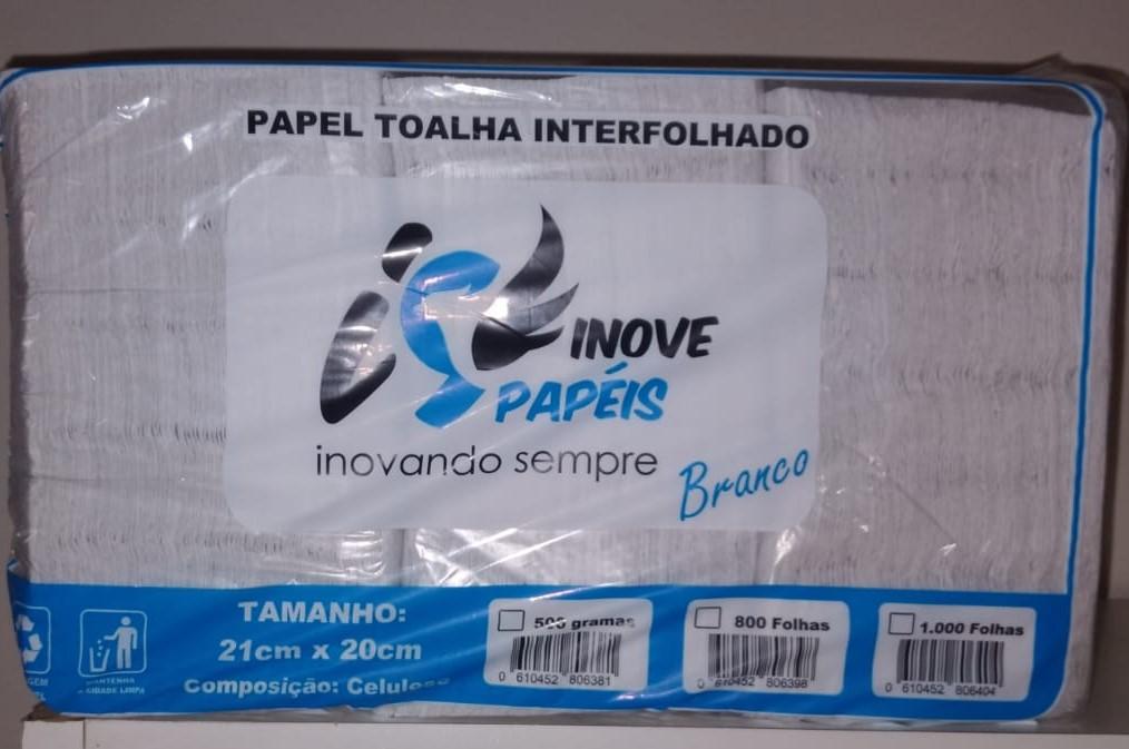 PAPEL TOALHA INTER FOLHA 21X20 500 GR LUXO AGULHA AZUL