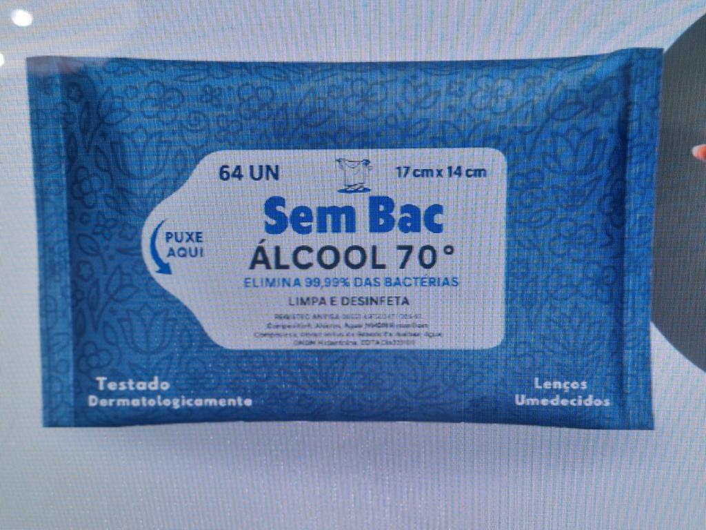 LENÇO UMEDECIDO ALCOOL 70% ELIM 99% BACT