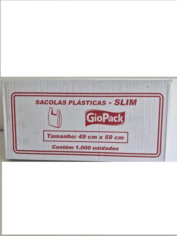 SACOLA BRANCA 49X59 1000UN SLIM