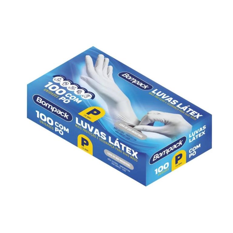 LUVA LATEX PEQUENA C/100 C/PÓ
