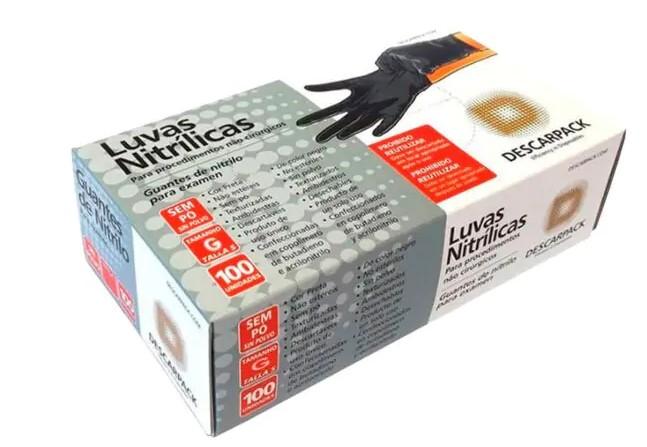 LUVA NITRILICA IND GR C/100