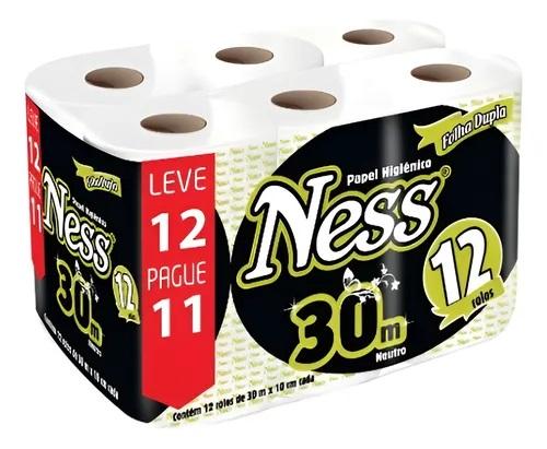 PAPEL HIG. NESS FL. DUPLA 30M C/12UN