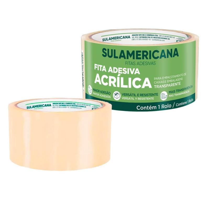 FITA ADESIVA TRANSP.  48MMX100MT SULAMERICANA