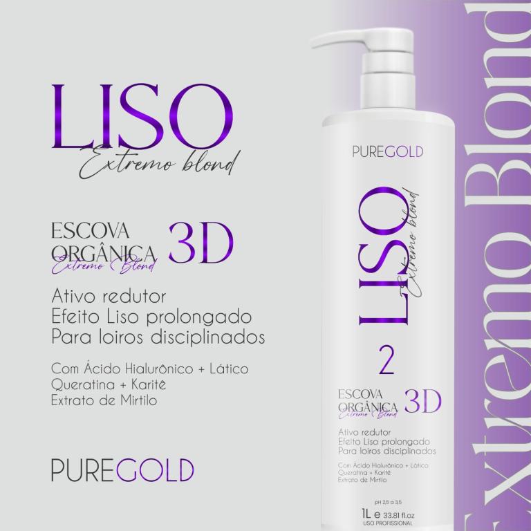 Liso Extremo Orgânica 3D Blond 1L