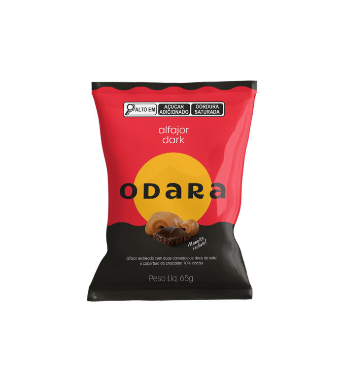ALFAJOR CLASSICO ODARA DARK 65GR 12 UN