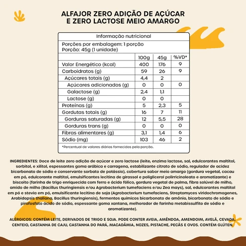 ALFAJOR ZERO TRADICIONAL 45GR 12 UN