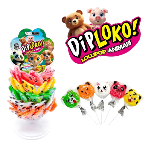 LOLLIPOP ANIMAIS SORTIDOS 60UN