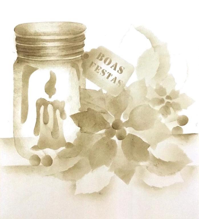 Flor bico de papagaio e vela